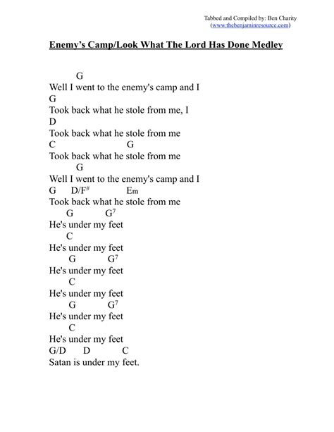 Look What The Lord Has Done Chords .